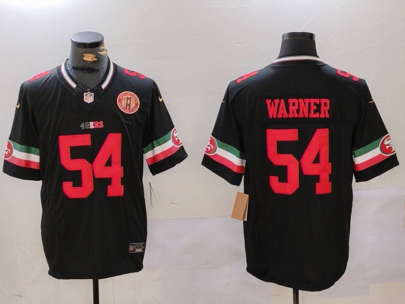 Men's San Francisco 49ers #54 Fred Warner Black F.U.S.E. Mexico With Gate Bridge Patch Vapor Limited Football Stitched Jersey